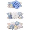 Flower Hair Clips Set for Baby Girl Lightweight Floral Hair Bow Accessories with Boutique Fully Lined Alligator Clip for Toddler Teens Gifts (AE)
