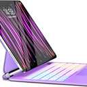 Magic for iPad Air 13-inch(M4 2026/M3 2025/M2 2024)iPad Pro 12.9(6th/5th/4th/3rd)Generation Case with Keyboard Rainbow Backlit & Multi-Touch Trackpad Floating Stand Magnetic Cover Purple