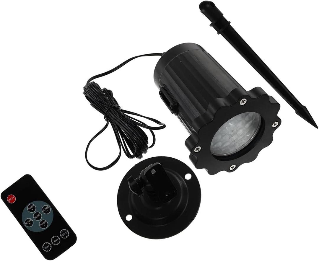 Lurrose 1Pc Christmas Snowflake Atmosphere Light LED Snowflake Projection Lamp for Outdoor Holiday Decorations for Parties Weddings and Winter Celebrations