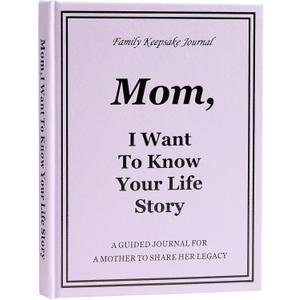 Mom I Want to Hear Your Life Story Journal, Leather Hardcover Book with 250+ Prompt Questions for Mother to Share Her Life and Memories, Gifts for Mom Birthday Mother's Day Christmas from Daughter Son