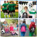 Soccer Shin Guards and Socks for Kids 3-6 Bible Verse Party Favors Mini Cross Shin Guard Jesus Loves You Drawstring Backpacks Christian Gift for Toddler Girls Boys (Black and Pink)