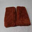 Kevin Textile Set of 2 Fall 24x24 Pillow Covers Striped Textured Velvet Corduroy Decorative Europe Sham Couch Throw Pillow Cushion Cover for Seasonal Autumn, (60x60 cm), Burnt Brick