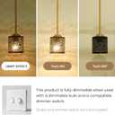 ALUCSET Pendant Lights Kitchen Island 2 Pack with Plug in Cord Pendant Lamp Shade Adjustable Hanging Pendant for Kitchen Island,Dining Room and Living Room