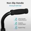 3-Legged Walking Cane, Body Recovery Aid Tool, Enhanced Stability and Anti-Slip, Up to 300lb, Hight Adjustable 29.3-36.3in, Suitable for Elderly Handicap or Pregnant Women, etc(Black)