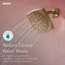 Moen Ronan Bronzed Gold Handshower and Rainfall Shower Head Trim Combo with Handle, Tub Spout, and Metal Hose, 82024BZG
