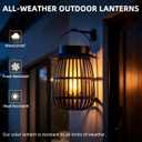 KYEKIO 4Pack Gen2 Flame Solar Lanterns Outdoor Waterproof, Solar Hanging Lantern Decorative, Flickering Flame Outdoor Lanterns Solar Powered, Lights for Yard Patio Garden Decor as Mothers Day Gifts