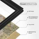 16x24 Frame, 16 x 24 Luxury Wide Picture Frame, Elegant Ornate Embossed Decorative Poster Frame for Art Prints, Posters, Photos, Home Wall Decor & Gallery Display, Black, 16x24in