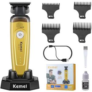 KEMEI 90-5 Men’s Hair & Beard Trimmer, Zero Gap DLC Blade, 7500 RPM Cordless Trimmer for Barbers