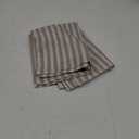 jinchan Tie Up Linen Textured Striped Bow Tie Curtain for Kitchen Bathroom Rod Pocket Pinstripe Valance Window Treatments Ticking Stripe Pull Cord Valance 1 Panel 18 Inch Taupe Grey on Beige