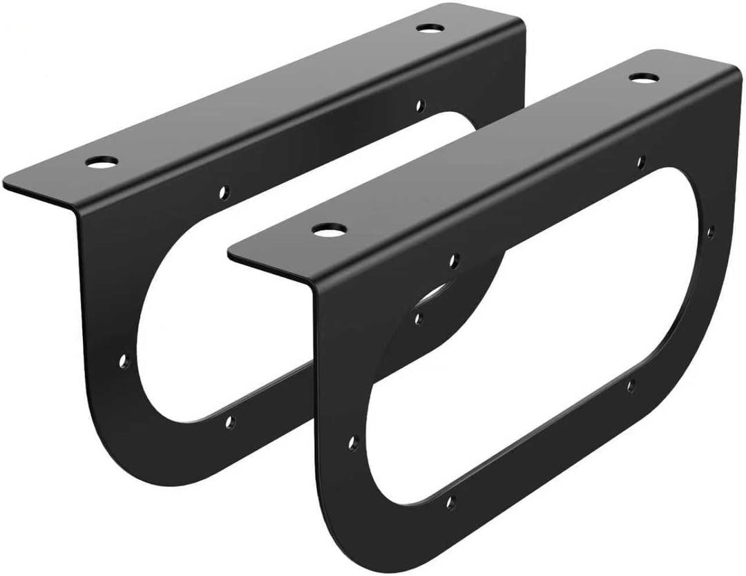 6" Oval Tail Light Mounting Bracket, 3mm Powder Coated Steel, Boat Trailer Light Mount for 6" Oval LED Trailer Lights, Flush Mount