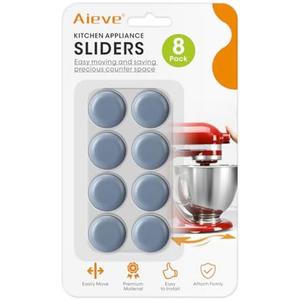 Aieve Appliance Sliders, 8 Pcs Small Appliance Slider for Countertop, Self Adhesive Home Finds Caster Wheels Rollers, Kitchen Must Have Gadgets for Stand Mixers, Coffee Makers, Air Fryers