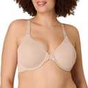 PLAYTEX Women's Racerback Underwire Bra with Front Close, Plus Size Bras Available, Full Coverage, Moisture-Wicking (38DDD, Almond)