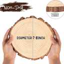 ilauke Wood Slices for Centerpieces, 6Pcs Large Unfinished Wood Slices 7-8 Inches Round Wooden Circle with Tree Bark, Wooden Discs for DIY Painting Crafts, Weddings Centerpieces Decor