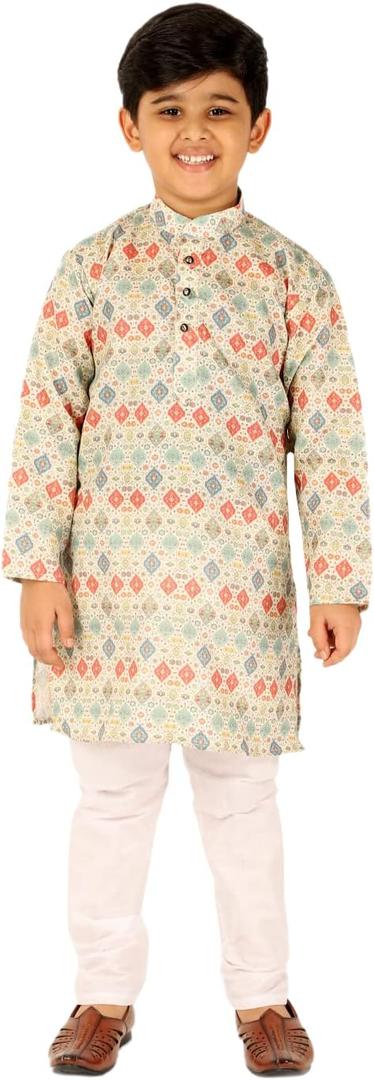 Pro-Ethic Style Developer Boy's Silk Indian Boys Kurta set | Traditional Wear | 1 To 16 Years | Pack Of 1 (S-166)