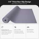 Fitvids All Purpose 1/4-Inch High Density Anti-Tear Exercise Yoga Mat with Carrying Strap, Gray