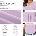 Anydeer Womens Short Sleeve Summer Tunic Tops Dressy Chiffon Blouse Henley Shirts 2025 Casual Pullover (Green, M)