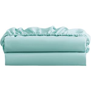 FreshCulture Full Fitted Sheet Only 2 Pack - Hotel Quality Fitted Sheet Full Size - Ultra Soft & Breathable - Brushed Microfiber - Deep Pocket - Cooling Fitted Sheets for Full Size Bed (Spa Blue)