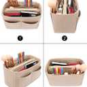 LEXSION Felt Purse Bag Organizer Insert with zipper Bag Tote Shaper Fit Speedy Neverful PM MM