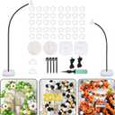 AerWo Balloon Arch Kit 9.35FT & 6FT, Free Bending Half Balloon Arch Stand with Base, Floor Balloon Arch Frame Backdrop for Wedding Birthday Party Baby Shower Yard Lawn Home Christmas Decorations