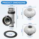 Pool Inlet and Outlet Fittings for Intex Pool Pump, Includes Plunger Valve, 1.5" Outlet Strainer & Inlet Nozzle, Replacement Above Ground Pool Parts Pool Hose Adapter for Intex Sand Pump