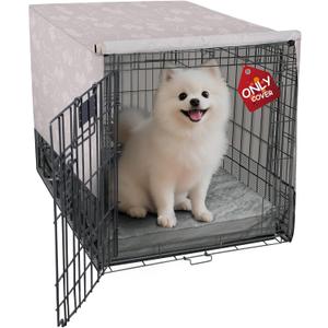 Explore Land Breathable Dog Crate Cover - 4 Sides Mesh Ventilation, Basic Pet Kennel Cover, All Sides Open, Universal Fit for 1 2 3 Doors 24 inches Wire Dog Crate Dog Print