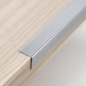 Trimold Brushed Silver Aluminum Peel and Stick L Molding Corner Guards with 90 Angle for Wall Door Frame Cabinet Baseboard Protection and Decoration, 35.4in x 0.8in (3Pcs)