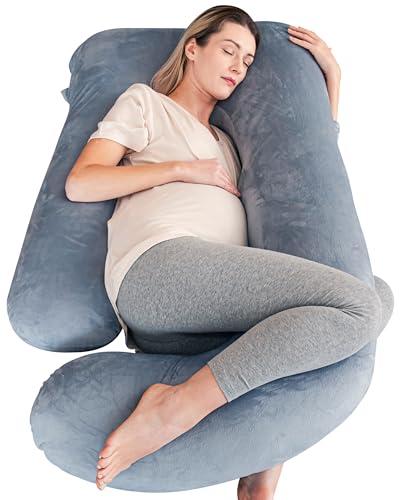 Amazon.com: Cute Castle Pregnancy Pillows, Soft U-Shape Maternity Pillow with Removable Cover - Full Body Pillows for Adults Sleeping - Pregnancy Must Haves - Jumbo 57 Inch - Grey : Baby