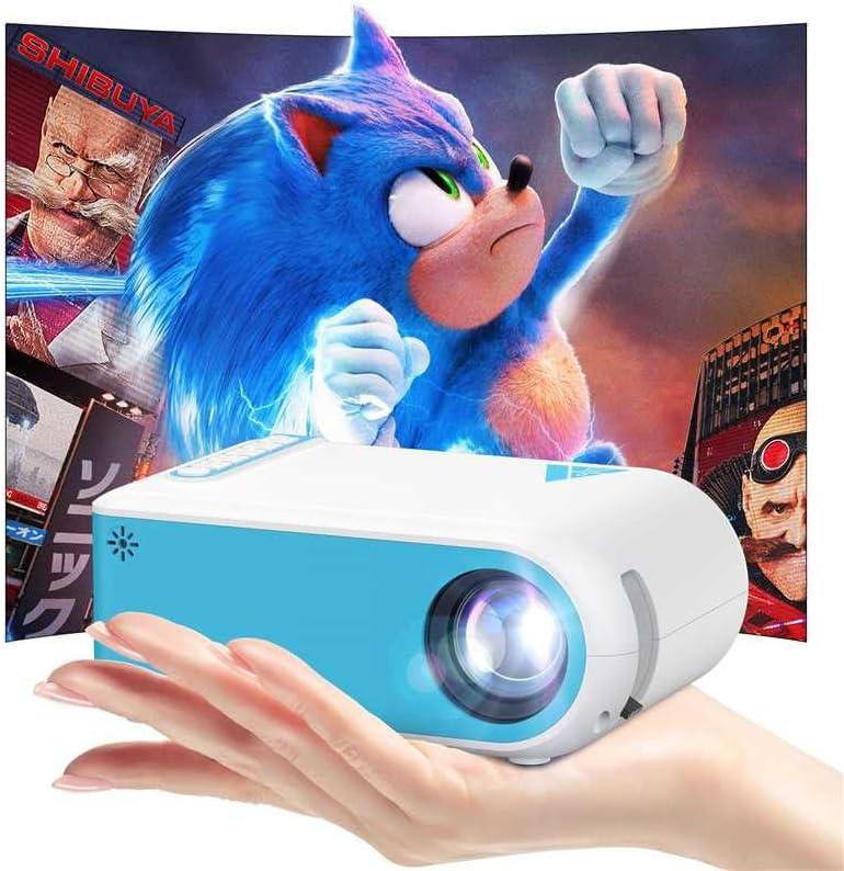 Mini Projector, Nasin WiFi 6 & Bluetooth 5.4 Portable Outdoor Movie Projector, 1080P 4K Supported, Home Cinema Wireless Screen Mirroring with iOS/Android/Tablet/Laptop/PC/PS5/TV Stick, HDMI/USB/Type C