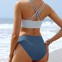 ANRABESS Bikini Sets for Women V Neck Criss Cross Two Piece Swimsuit Sexy Cutout Bathing Suit 2026 Beach Vacation Swimwear (M)