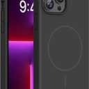 Miracase Magnetic for iPhone 13 Pro Max Case, [Soft Anti-Scratch Microfiber Lining], Compatible with MagSafe, Liquid Silicone Shockproof Drop Protection Phone Case for 13 Pro Max, Black