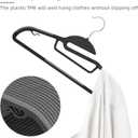 Heavy Duty Plastic Hangers 50 Pack with Non-Slip Design,0.2 Inches Thick,360Swivel Hook Space Saving Organizer for Bedroom Closet,Shirts,Pants,Strong Enough for Coat(Black- S Shaped)