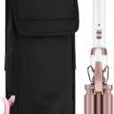Beautyflier Universal Neoprene Travel Case for Heat-Resistant Curling Iron - Triple Barrel Curl Styling Waver Cover (Sleeve Only) (Black, Upgrade)