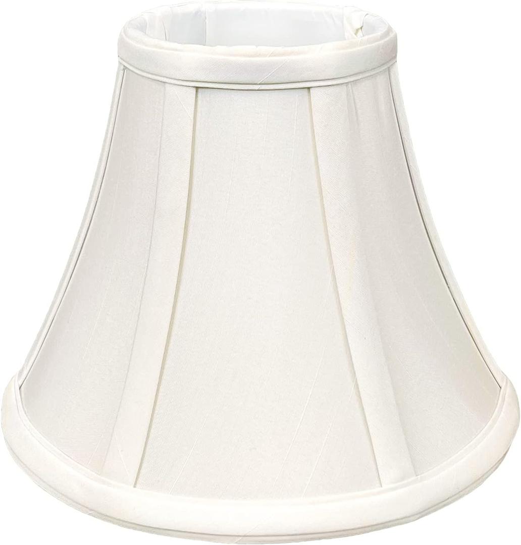 Royal Designs, Inc. BS-704UT-8WH True Bell Basic Lamp Shade with UNO Fitter, 4" x 8" x 6.5", White