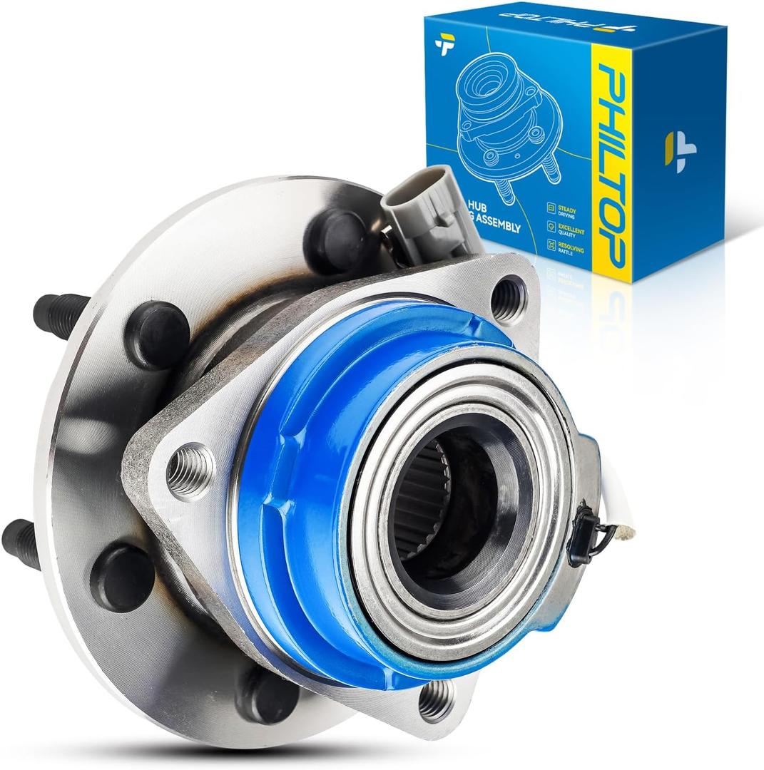 PHILTOP Cojinete de cubo de rueda trasero 512243 para Cadillac SRX 2004-2009, STS 2005-2011, CTS 2004-2007, conjunto de cubo de rueda con ABS RWD 6 lengetas, 1 unidad