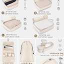 Compression Packing Cubes for Travel 8 Set Travel Organizer Bags Compression Cubes Bags Suitcase Packing Organizer Luggage Organizer Bags with Toiletries Bag and Shoe Bag Travel Essentials Beige