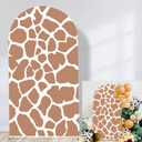 Giraffe Pattern Arch Cover Backdrop Kids Wild Chiara Backdrops Jungle Safari Birthday Party Decoration (6FT)