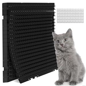Petfolio 12 Pack Black Cat Spike Mat - 16" x 13" Scat Mat for Cats with 1" Spike is A Perfect Pet Deterrent for Indoor & Outdoor Cat Repellent to Deter Feral Cats & Dogs