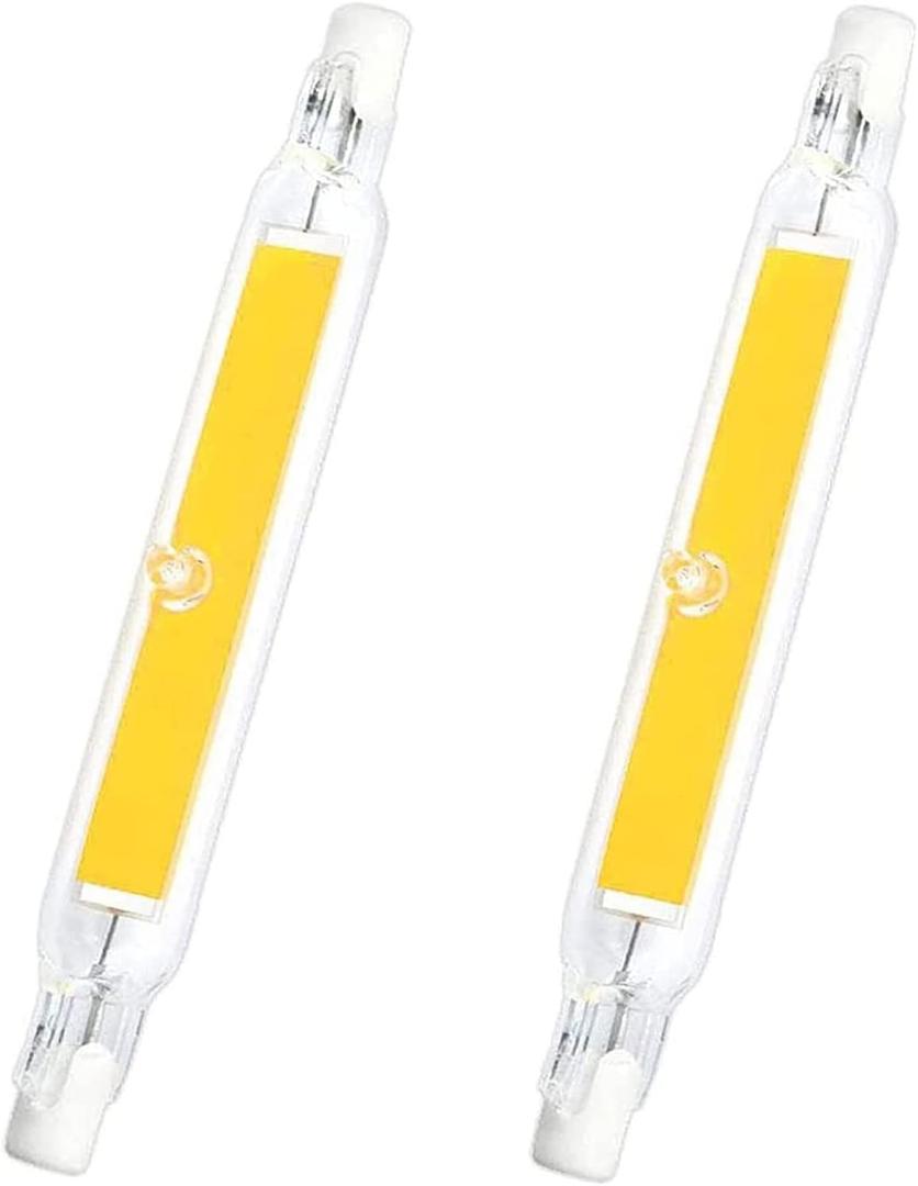 R7s LED Bulbs 118mm 20W LED COB Light Double Ended LED Bulbs 150W Halogen Bulb Replacement Dimmable Daylight White 6500K 120V J Type R7s Floodlight J118 Landscape Lights Work Lighting, 2 Pack