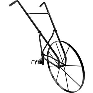 GardenTrax Steel High Wheel Cultivator with Comfort Handle with 3- Position Adjustable, Quick Change Implements, and 24 Inch Steel Wheel