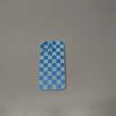 Case for iPhone 14 Pro Max, Cute Checkered Checkerboard Pattern Design Soft TPU Silicone Phone Case with Camera Protection Slim Shockproof Protective Case for Women Girls - Blue