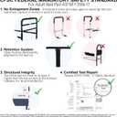 Vaunn Medical Bed Rail for Elderly Adults Safety, ASTM F3186-17 Certified, Adjustable Bed Assist Handle and Grab Bar for Seniors, 300 lb, Tool-Free Assembly, Large
