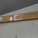 Cordless Vinyl Mini L Blinds 41" W x 48" H, 1" Slat White Horizontal Windows L Blind for Door, Shades, Camper, Light Filtering, Interiors, Arrive 1/2 Inch Narrower Indoor