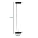 BABELIO Metal Baby/Dog Gate Extender, 5.5inch (14cm) Black Pet Gate Extension, Extra Wide Pet Gate Accessories for Stairs & Doorways, NO Need Tools NO Drilling, 36" Tall