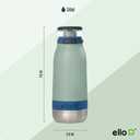 Ello Emma 14oz Vacuum Insulated Stainless Steel Kids Water Bottle with Straw and Built-in Carrying Handle and Leak-Proof Locking Lid for School Backpack, Lunchbox and Outdoor Sports