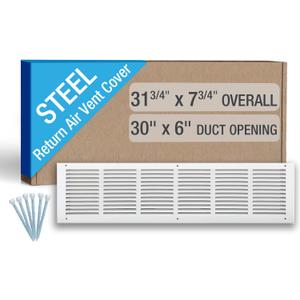 Return Air Grille HVAC Vent Cover for 30 x 6 Inch Duct Opening