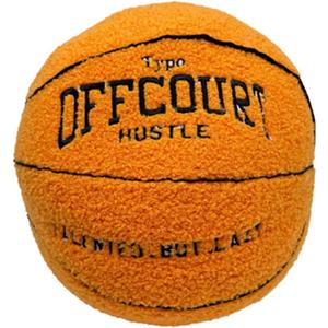 OUKEYI 9.8"/25cm Offcourt Basketball Plush Toy, Soft Basketball Plush Pillow Stuffed Basketball Plush Toy Sofa Ball Pillow Household Stuffed Ball for Fans Boys and Girls All of Age (Orange)