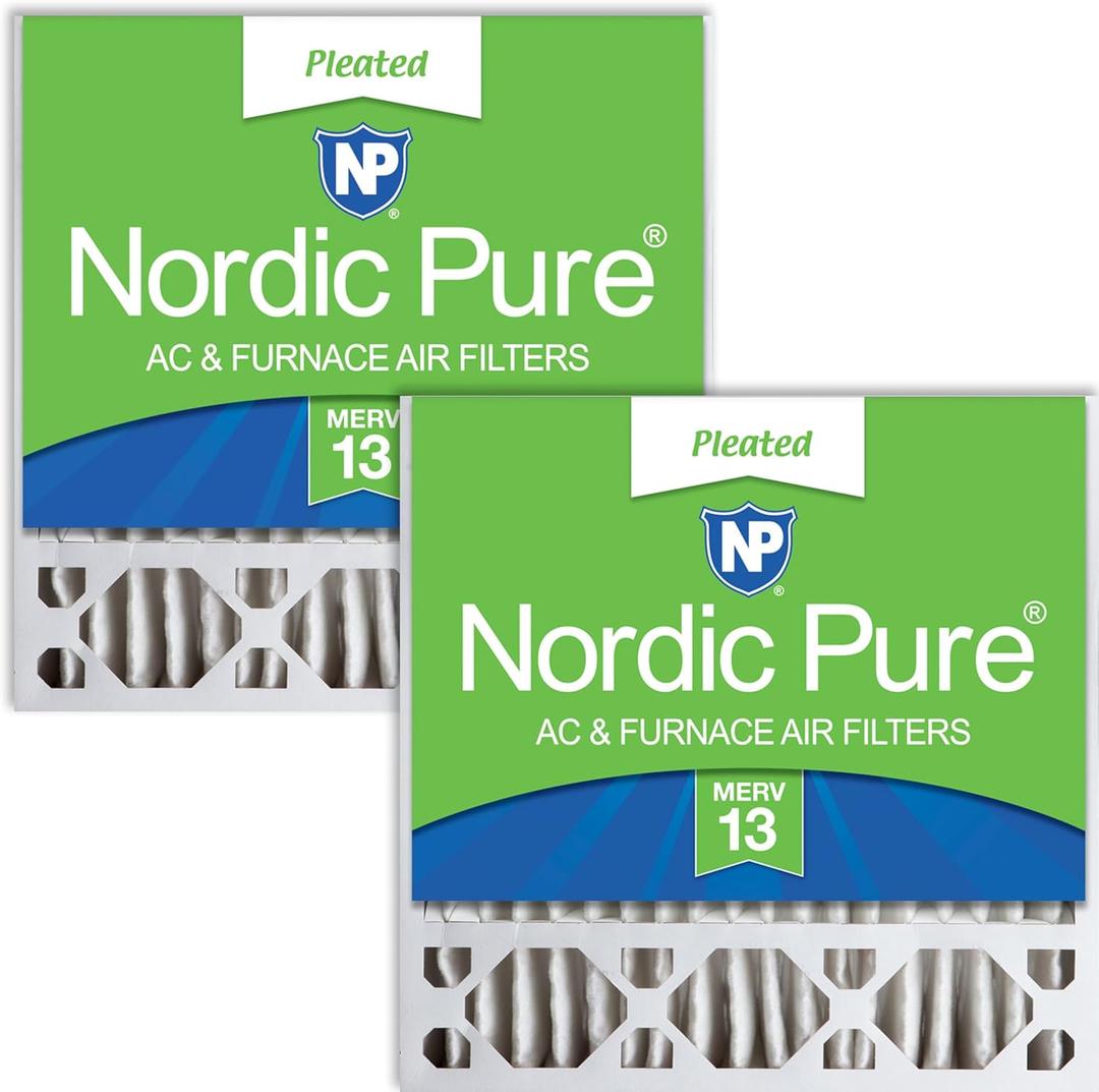 Nordic Pure 20x20x5 (19_5/8 x 19_7/8 x 4_3/8) Honeywell/Lennox Replacement MERV 13 Air Filters 2 Pack