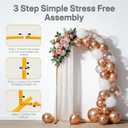 7.2FT Gold Metal Arch Backdrop Stand for Weddings, Birthdays & Garden Decor, Semicircle Frame, Sturdy Powder-Coated Metal, Easy to Assemble, Indoor & Outdoor Use