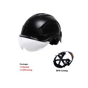 SRSAFETY Full Brim Hard Hat Carbon Fiber Design 6 Point Adjustable Ratchet Suspension OSHA Approved ABS Work Helmet for Men&Women ANSI Z89.1 Type I Class C