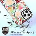 for iPhone 15 Case, Watercolor Rose Garden Pattern, Military-Grade Drop Protection, Cute Soft Slim TPU Protective Cover with Camera Lens Protection for Women & Girls (Flowers)